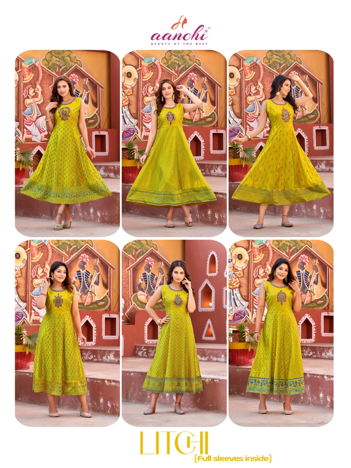Litchi By Aanchi Modal Silk Flair Kurti Wholesale Shop In Surat